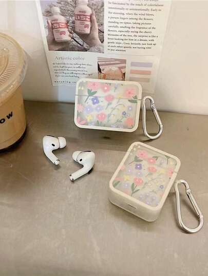 彩色花朵软耳机保护套，兼容 4/3/1/2、Pro/Pro2，带挂钩