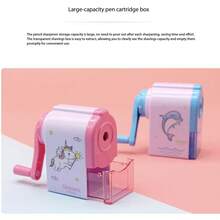 Cartoon Hand Crank Pencil Sharpener, Automatic Lead Refill Pencil Sharpener, Pencil Sharpener, Rotary Pencil Sharpener, Cartoon Automatic Pencil Sharpener, Hand Crank Pencil Sharpener, Pencil Sharpener, Pencil Sharpener For Elementary And Middle School Students, Prize - Multicolor - View 7