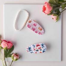 1pc/2pcs Handmade Soft Clay Hair Clip Mold, Geometric Large Hair Accessory Clay Shaping Cutter DIY Tool - White - View 8