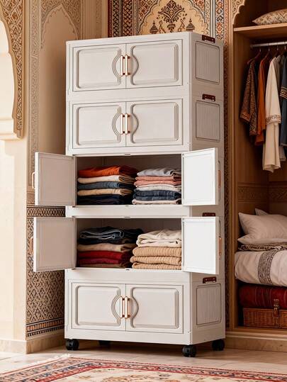 1 pieza Gabinete de almacenamiento de 18.9-23.6 pulgadas de ancho, caja de almacenamiento plegable, gabinete de almacenamiento para sala de estar, organizador de gabinete de aperitivos, gabinete de almacenamiento de cocina, regalo de Navidad, caja de almacenamiento, almacenamiento debajo de la cama