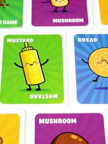1pc Slapburger Fast-Paced Slapping Card Game | Family Party Board Game | 2-6 Players, 14+ | Hamburger Themed Fun Interactive Tabletop Game - Green - View 5