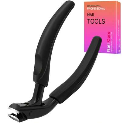 Professional Toenail Clippers Set, Suitable For Ingrown Nails And Elderly Thick Toenails - Heavy Duty Podiatrist Toenail Clippers For Men, Stainless Steel Nail Clippers With Easy Grip Handles, Sharp Curved Nail Care Set