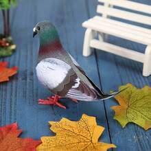1pc Realistic Gray Pigeon Dove Figurine, Square Shaped Fake Pigeon, Photography Garden Decor, Foam Material Home Accessory - متعدد الألوان - مشاهدة 8