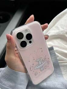 Estuche protector contra caídas, de estilo de fuente de agua de conejo blanco para verano, de moda y personalizado, adecuado para iPhone 17/17 Pro Max, 16 Pro Max/15 Pro/14/13/12/11/XS/XR/8/7, adecuado como regalo de Navidad para familia/amigos/hermanas/novia - Rosa - Ver 2