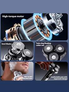SKYWORTH Electric Shaver, Large Capacity Battery, IPX7 Waterproof, Suitable For Both Wet And Dry Use, A Top Choice For Birthday And Graduation Gifts. Shaver, Electric Shaver, Razor, Men's Shaver, Professional Shaver, Electric Razor. - Multicolor - View 12