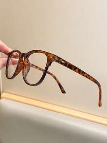 Unisex Casual Retro Geometric Fashion Transparent Lens Glasses, Suitable For Various Outfits, Streetwear, Travel And Beach - Multicolor - View 6