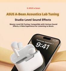 ASUS adol AS-R01 True Wireless Earbuds, Bluetooth 5.3, 360° Spatial Audio with AS Independent Sound Chamber, 28H Long Battery Life, 0.07s Low Latency Gaming Mode, Transparency Mode – Black/White - 查看 8