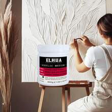 ELHUA 350克/800克/1400克 厚重造型膏 49.4/28.2/12.35盎司 - 高密度丙烯媒介剂 - 用于塑造纹理和厚度，可制作厚重纹理，质地轻盈；干燥后硬度如石，完全干燥后可打磨或雕刻，可与专业丙烯颜料和媒介剂混合使用。 - 造型膏 - 查看 2