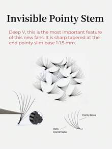 全新心形包装盒，10D/12D/14D/16D/18D/20D，每盒860簇，尖头睫毛簇，长度8-15毫米，C型卷度，厚度0.05毫米，预制睫毛簇，睫毛嫁接，睫毛簇，睫毛，单根睫毛，假睫毛，睫毛 - C - 查看 5