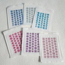 160pcs Sparkling Star + New Cat Face Stickers, Makeup Concealer Tools, Hiding Cover, Makeup Essential Items, Back To School Makeup Supplies - Multicolor - View 7