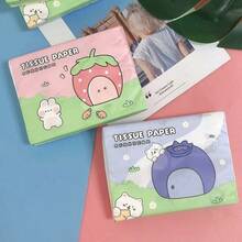 Printed Tissue Paper, Fruit Printed Paper Towels. Student Portable Small Tissue Paper, Napkins, Toilet Paper, Hand Towels, Household Tissue Paper - Multicolor - View 8