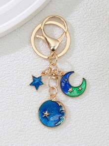 1PC Moon And Star Keychain, DIY Accessory, Bag And Clothes, Pendant, Alloy Keychain - Ideal Birthday Gift, Party Small Gift, Or Holiday Gift - Multicolor - View 11