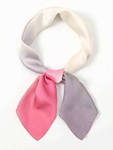 1条粉色系列撞色粉色70小方巾，可作包包装饰丝带 - 彩色 - 查看 4