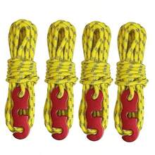 4PCS Tent Wind Rope Buckles With Rope Adjusters Windproof Rope Buckles Night Reflective Rope 4m Long Camping Rope - Multicolor - View 10
