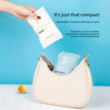 Disposable Raincoat Portable Drawstring Adult Long Thick Rain Poncho, Waterproof Outdoor Hiking Travel - 非一次性雨衣120g灰色 - 查看 3