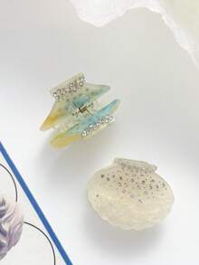 1 pièce Pince à cheveux blanche élégante et raffinée pour femmes avec strass, design unique mettant en valeur l'élégance. Convient pour le travail, le port quotidien, les vacances à la plage, les tenues élégantes. Beau cadeau, accessoire pour cheveux à la mode, pince à cheveux pour femmes et filles, idéal pour les tenues d'été - Beige - Voir 11
