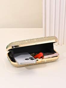 Y2K闪耀手拿包 | 绿色渐变水钻手拿包，引领潮流，时尚全钻晚宴包 | 渐变绿色手拿包，适合正式场合，渐变绿色水钻手拿包 | 闪耀晚宴包，适合舞会和派对 - 綠色 - 查看 4