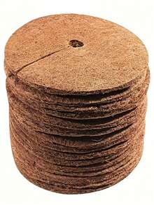 5件套，圆形椰壳纤维植物罩，中间开口，椰棕纤维平垫，紧密防草垫 - A - 查看 5