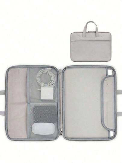 1PC Laptop Case 11-12/13-13.3/14/15-15.6-16 Full Opening And Closing Men's And Women's Large Capacity Briefcase For Portable Multifunctional Office Filing Bag Data ,School Supplies, Office Supplies, Daily Necessities, Birthday & Holiday Giftsonference Bag Laptop Bag Business Briefcase