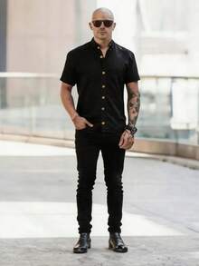 Men Shirts - Black - View 6