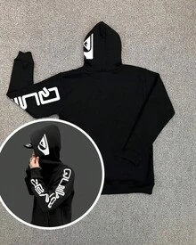 Kangaroo Hoodie (New Release) - Warm Winter Sweatshirt - Fashion - Various Colors - 50% Cotton 50% Polyester - Sizes S To XL - 黑色 - 查看 1