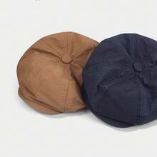 1顶复古格子贝雷帽，轻便透气，男女通用休闲帽，双面可用，适合春、夏、秋、冬四季佩戴。 - 速乾透氣前進帽 - 查看 4