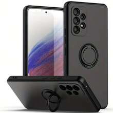 Magnetic Silicone Phone Case With Stand Compatible For Galaxy S26 Ultra, A17, A16, A26, A36, A56, A15, A35, A55, A05, S25 FE, S24, S23, S21, S23 Plus Ultra - Black - View 1