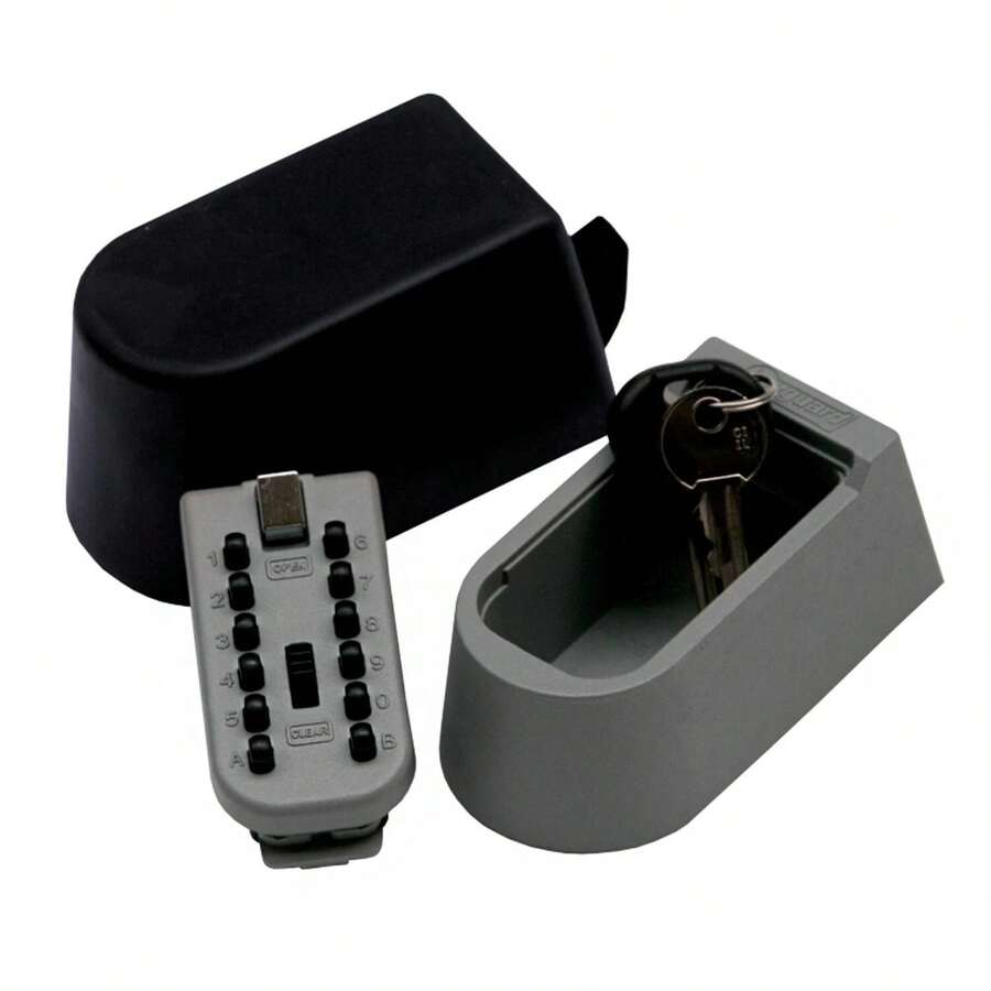 Wall-Mounted Secure Outdoor Small Metal Push Button Operated Keysafe Key - Multicolor - View 1