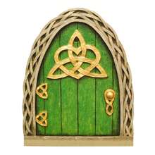 Wooden Fairy Door Decor, Creative Fairy Tale House Home Decor, Desktop Micro Landscape Ornament For Garden - B - View 2