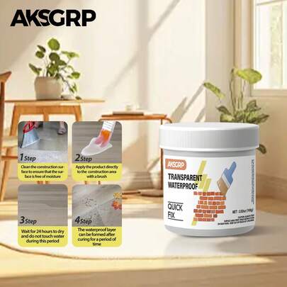 100克纳米透明防水胶 | 透明屋顶和墙壁密封胶，适用于浴室、阳台和厨房水槽，用于室内外缝隙修补和密封，具有防雨、防潮、抗紫外线和不泛黄的特性。