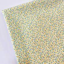 0.5m/1m/2m Fresh Yellow Flower & Leaf Cotton Fabric, Skin-Friendly & Breathable, Suitable For Dresses, Handmade Accessories, Tablecloths, Curtains, Home Decor, DIY Sewing Material, Sold By The Meter - Vigorous Small Fruit Branches - View 6