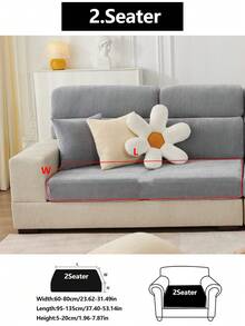 1pc Stretch Sofa Cover, Non-Slip Full Coverage Sofa Seat Cover, Chenille All Season Universal Sofa Cushion Cover, Thick Fabric Sofa Throw Blanket, Machine Washable, Pet Friendly, Dust Proof, Suitable For Bedroom, Office, Living Room, L-Shaped Sofa And 1/2/3/4 Seater Sofa - Dark Grey - View 13