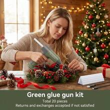 [Wireless Glue Gun] Green Hot Melt Glue Gun | 20-Piece Accessory Set | Extra Long Battery Life | Returns And Exchanges Available If Unsatisfied. - Multicolor - View 8