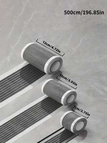 5m/1 Roll Cuttable Bathroom Drain Sticker Disposable Shower Drain Filter Mesh Kitchen Sink Drain Mesh Tape Bathroom Accessories - Grey - View 3
