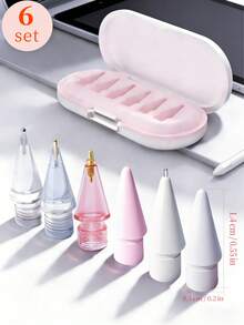 Bút cảm ứng chống sốc, đầu bút thay thế 3/4/6/8 inch, tương thích với Apple Pencil thế hệ 1/2, đầu bút Pro Pencil thế hệ 1/2, kèm hộp đựng đầu bút, nắp đậy thay thế, phụ kiện bút. Thích hợp làm quà tặng sinh nhật và quà Phục sinh cho mẹ, người thân và bạn bè. - Nhiều màu - Xem 8