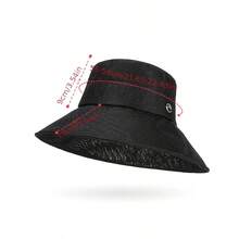 女士户外旅行宽檐帽，渔夫帽设计让脸看起来更小，欧美时尚遮阳帽 - 漁夫帽 - 查看 8