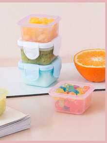 1 pieza Mini caja redonda para almacenamiento de alimentos, caja bento portátil, caja de almuerzo pequeña, caja de almuerzo mini para estudiantes de primaria, apta para microondas y refrigerador, caja de conservación de frutas, recipiente redondo de plástico transparente con tapa, recipiente hermético, caja de almacenamiento de alimentos para la cocina, caja bento para el hogar - color - Ver 9