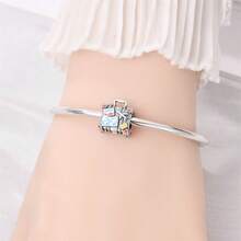 镀银相机造型行李珠，适用于3mm原创手链项链DIY吊坠，女士日常礼物、生日派对礼物、节日礼物 - 彩色 - 查看 7