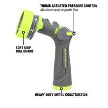 Flexzilla - Rociador de boquilla de manguera de jardín de flujo ajustable de 7 patrones con control fácil de usar ligero y duradero - Control de presin de 7 patrones - Ver 3