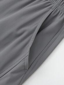 Balabala 2026款男童夏季休闲裤，透气轻便，拼接设计，清爽舒适。 - 冷灰 - 查看 4