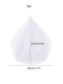 1PC Romantic & Elegant Style White Embroidered Double-Layer Lettered Bridal Veil Lightweight Yarn Material With Comb Fixing Stable To Wear Bachelorette Party Wedding Engagement Bridal Shower Photo Props & Atmosphere Decoration Essential Bridal Accessories Valentine's Day Mother's Day Graduation Season - Multicolor - View 3