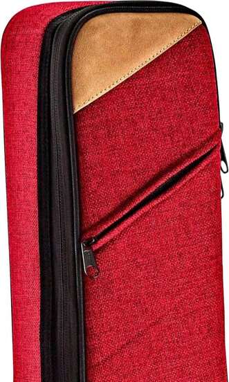 Ortega Guitars Size Guitar Case-22 Mm Soft Padding W/Hardened Frame, Right, Bordeaux Wine, Full Classical (OSOCACL-BX)