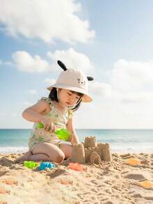 Mũ tai bèo kiểu Hàn Quốc dễ thương, đáng yêu cho bé từ 2-36 tháng tuổi, nhẹ, chống nắng cho bé trai và bé gái, thích hợp cho mùa xuân và mùa thu. - 1PC - Xem 3