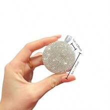 Creative Rhinestone Mini Portable Tape Measure, Artificial Diamond Multi-Functional Ruler, Bust Measuring Soft Tape, Measuring Tape - White - View 4