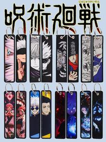 Jujutsu Kaisen 1件装 宿傩、五条悟、夏油、塚海、悠仁、峠呼世子 卡通动漫周边编织标签钥匙扣挂件，办公证件夹，手机挂饰，汽车钥匙链，背包装饰，包包配件，学生开学季礼物 - 多色 - 查看 2