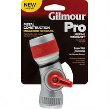 Gilmour Pro - Boquilla de manguera de 3 patrones con agarre aislado boquilla de manguera resistente para riego y limpieza - Utilidad - Ver 1