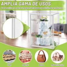 Panera para Pan Una Gran Caja de Pan en La Encimera de La Cocina Caja de Pan Transparente de Doble Capa Caja de Almacenamiento de Pan Apilable Caja Expositora Transparente - Transparente - Ver 2