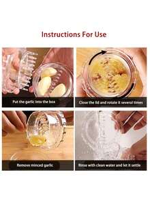 1pc Stainless Steel Garlic Press, Modern Silver-Tone Multi-Function Kitchen Garlic Mincer, Manual Garlic Mincer, Garlic Crusher, Ginger Mincer, Kitchen Gadget - Potato Masher - View 8