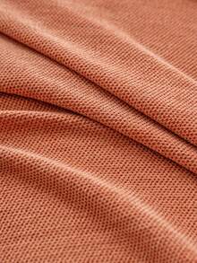 1pc 3D Sofa Cover, Chenille Material Multi-Functional Full Coverage Sofa Protector, Holiday Decor Stretch One-Piece Sofa Slipcover, Fits 1/2/3/4 Seater Sofa - Coral Orange - View 8