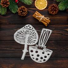 Creative Mushroom Dies, DIY Scrapbooking Album And Embossing Stencil, Greeting Card Making Tool, Card Paper Cutting Crafts ,Gift Card Making Template Die Cuts. - Silver - View 8